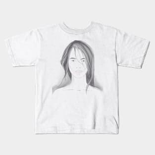 Gray portrait Kids T-Shirt